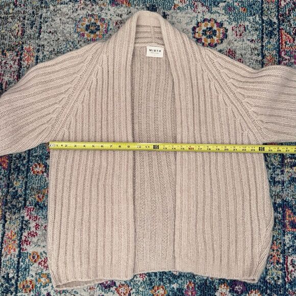 MIRTH Caftans Open Chunky Knit Sweater Baby Alpaca Merino Wool Size S - Picture 4 of 5